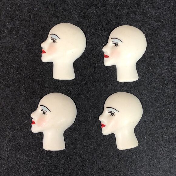 Woman's Profile Heads Craft Pieces Avant Garde Arts Crafts Jewelry Making - Picture 4 of 11